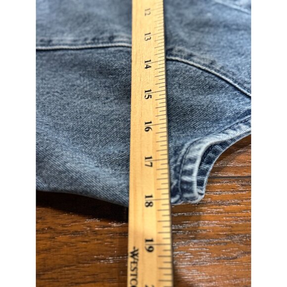 GAP Denim Vest Medium Indigo Women’s Sleeveless Button Front Longline Pockets M - Picture 10 of 12